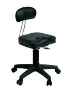 Scaun cosmetică LUCKY cu spătar ergonomic și roți multidirecționale