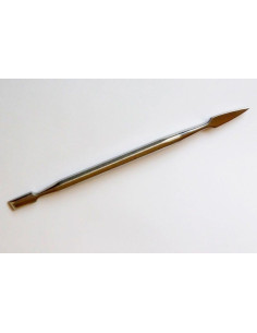 Spatulă dublă pentru cuticule din oțel inoxidabil, capete ascuțit și pătrat 2