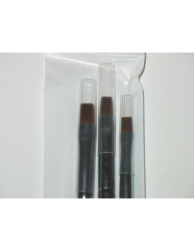 Set 3 pensule profesionale aplicare Gel UV – mărimi 4, 6, 8 pentru precizie și control