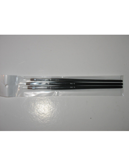 Set 3 pensule profesionale aplicare Gel UV – mărimi 4, 6, 8 pentru precizie și control