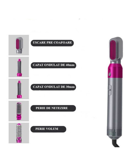 Multistyler 5in1 – aparat de coafat cu 5 capete interschimbabile