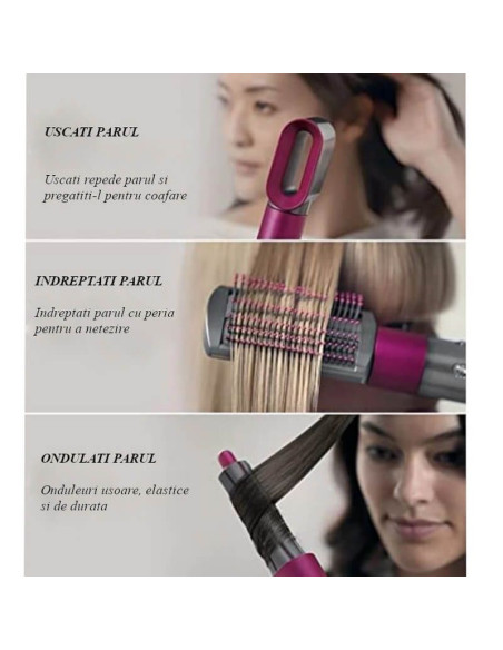 Multistyler 5in1 – aparat de coafat cu 5 capete interschimbabile