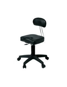 Scaun cosmetică LUCKY cu spătar ergonomic și roți multidirecționale 2