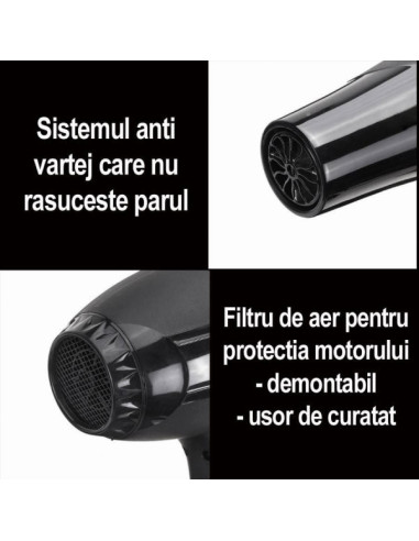 Uscător Ultra Force 2100W – profesional, ergonomic, ușor, cu protecție la supraincalzire