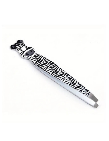 Pensetă semiprofesionala Zebra 9cm – precizie profesională pentru sprâncene