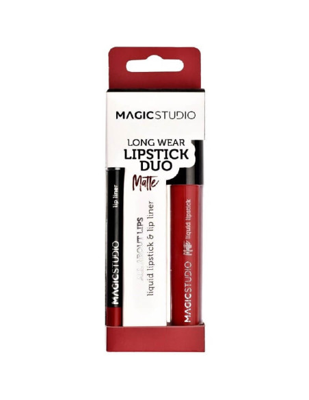 Set Perfect Lips ruj lichid mat si creion contur Nr.3 Rosu