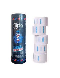 Gulere frizerie hârtie gofrată – protecție igienică, set 5 role x 100 benzi 2