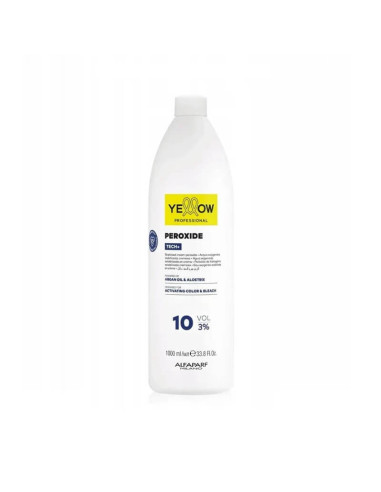 Oxidant cremă Yellow Tech+ 3% 1000ml – pentru nuanțe închise, protecție scalp