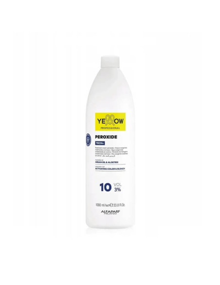 Oxidant cremă Yellow Tech+ 3% 1000ml – pentru nuanțe închise, protecție scalp