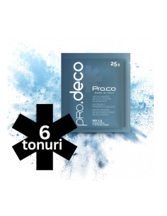 Pudra decoloranta pana la 6 tonuri 25gr Pro.co