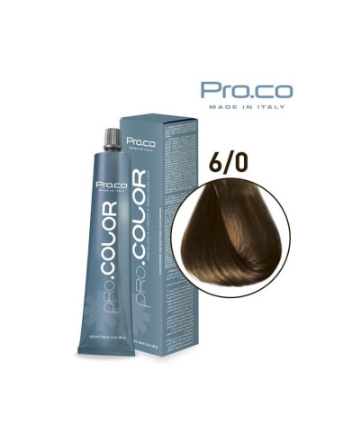 Vopsea de par 6/0 Blond inchis natural Pro.co, 100ml