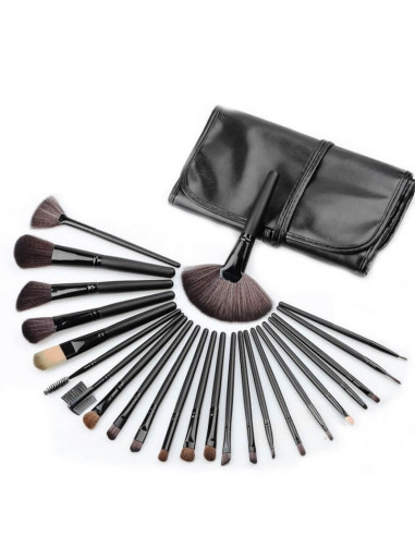 Pensule machiaj profesional set 24 bucati