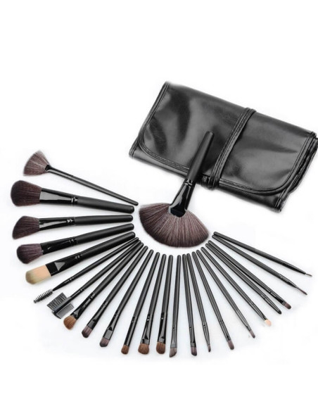 Pensule machiaj profesional set 24 bucati