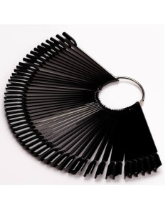 Paletar unghii tip evantai – plastic negru, pentru prezentarea nuanțelor de ojă