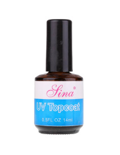 Top Coat Sina – transparent, 14ml, pentru ojă semipermanentă, gel și acril