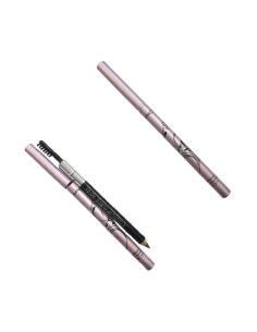 Creion negru sprâncene waterproof – etui metalic lila, livrare România