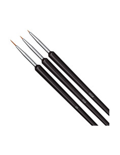 Set 3 pensule pictură detalii – mărimi diferite, negru, 17,4 cm