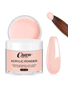 Pudră acryl autonivelantă Peach 30gr – aderență ridicată, aplicare ușoară