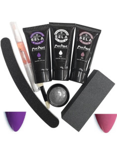 Kit Polygel Aria – 3 nuanțe, rezistență 3 săptămâni, UV/LED