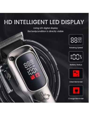 Mașină de tuns GM8051 cu afișaj LED și autonomie 2000 mAh.