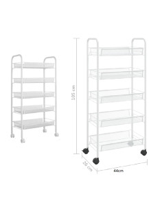Etajeră metalică profesională cu 5 rafturi, 105 cm, design compact. 2