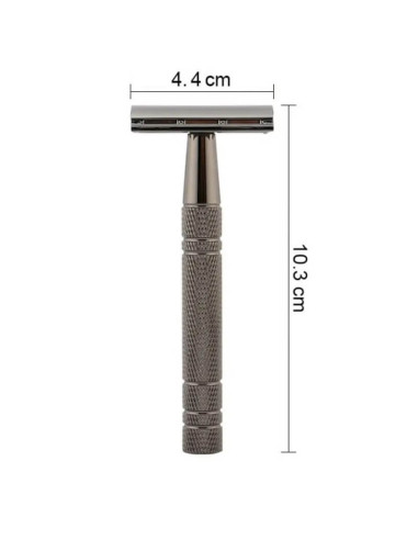 Aparat de ras clasic 10,3 cm cu mâner anti-alunecare și 5 lame