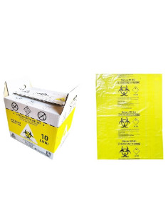 Cutie 10L cu sac 20L pentru colectarea deșeurilor periculoase