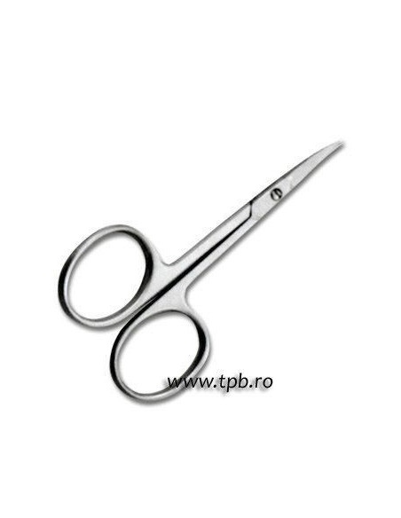 Forfecuță Cuticule Profesională – Vârf Curbat, Lucioasă, 3.5”