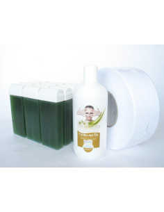Set 12 Rezerve Ceară cu Aloe + Ulei Post-Epilare și Hârtie – Hidratare Intensă